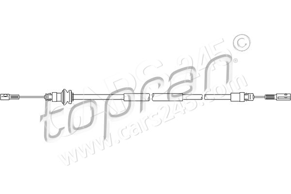 Cable Pull, parking brake TOPRAN 207371