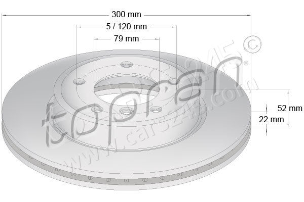 Brake Disc TOPRAN 500572
