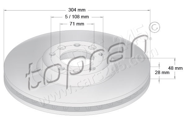 Brake Disc TOPRAN 723321