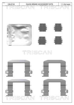 Accessory Kit, disc brake pad TRISCAN 8105431664