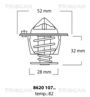 Thermostat, coolant TRISCAN 862010782