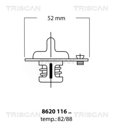 Thermostat, coolant TRISCAN 862011688