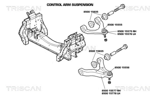 Control/Trailing Arm, wheel suspension TRISCAN 850015577