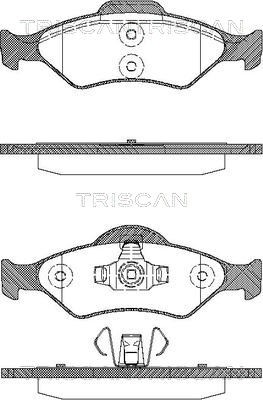 Brake Pad Set, disc brake TRISCAN 811016014