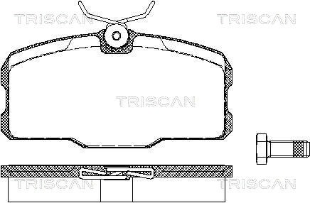Brake Pad Set, disc brake TRISCAN 811023035