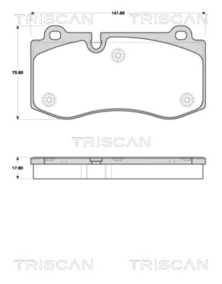 Brake Pad Set, disc brake TRISCAN 811023049