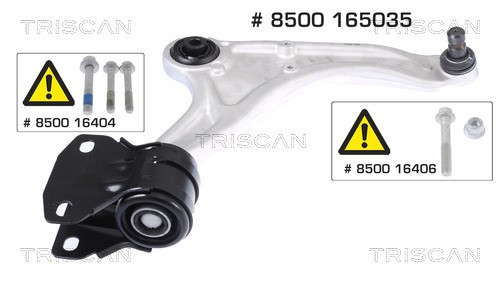 Control/Trailing Arm, wheel suspension TRISCAN 8500165035