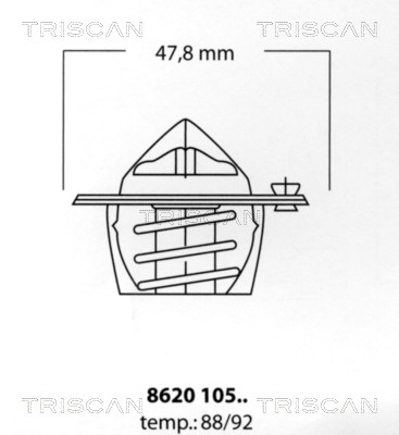 Thermostat, coolant TRISCAN 862010592