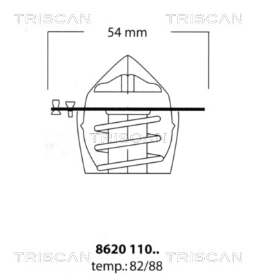 Thermostat, coolant TRISCAN 862011082
