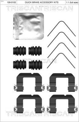 Accessory Kit, disc brake pad TRISCAN 8105431655