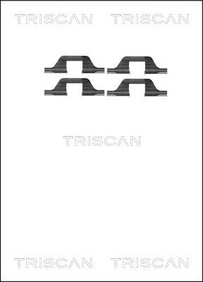 Accessory Kit, disc brake pad TRISCAN 8105101591