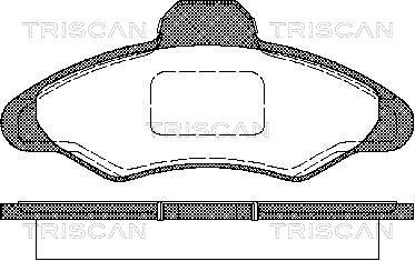 Brake Pad Set, disc brake TRISCAN 811016950