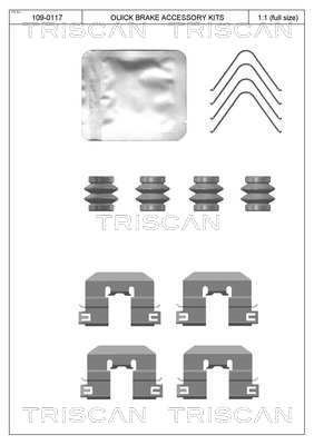 Accessory Kit, disc brake pad TRISCAN 8105431660