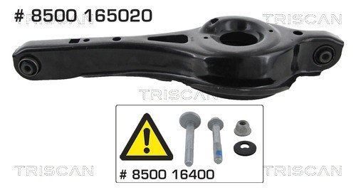 Control/Trailing Arm, wheel suspension TRISCAN 8500165020