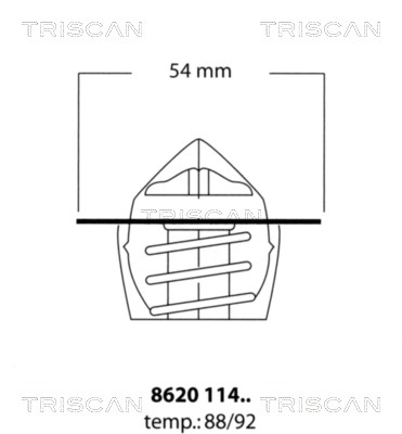 Thermostat, coolant TRISCAN 862011492