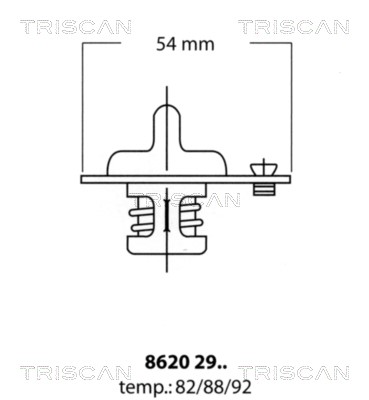 Thermostat, coolant TRISCAN 86202992
