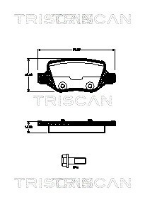 Brake Pad Set, disc brake TRISCAN 811023045