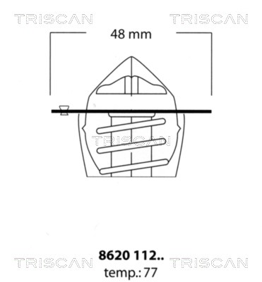 Thermostat, coolant TRISCAN 862011277
