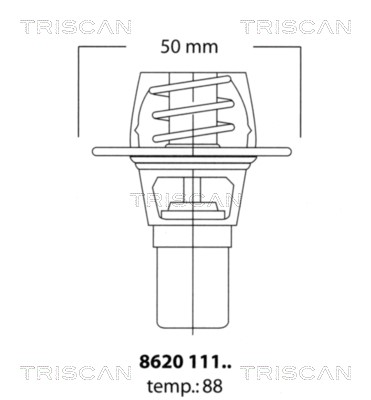 Thermostat, coolant TRISCAN 862011191
