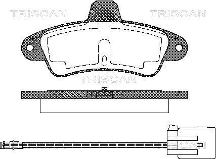 Brake Pad Set, disc brake TRISCAN 811016162