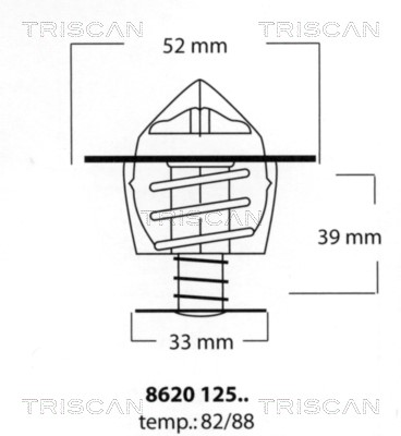 Thermostat, coolant TRISCAN 862012588