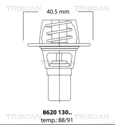 Thermostat, coolant TRISCAN 862013091