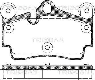 Brake Pad Set, disc brake TRISCAN 811029050