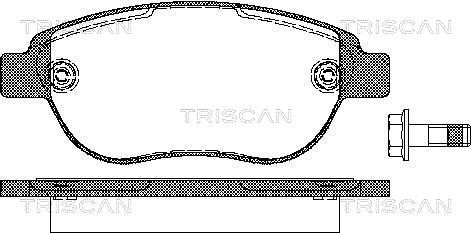 Brake Pad Set, disc brake TRISCAN 811028022