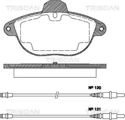 Brake Pad Set, disc brake TRISCAN 811038003