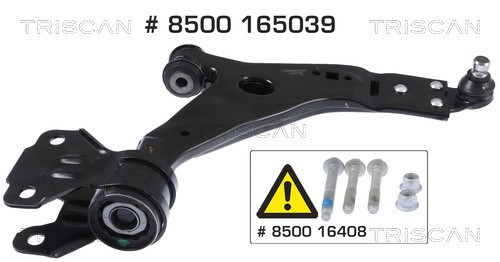 Control/Trailing Arm, wheel suspension TRISCAN 8500165039