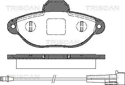 Brake Pad Set, disc brake TRISCAN 811015176