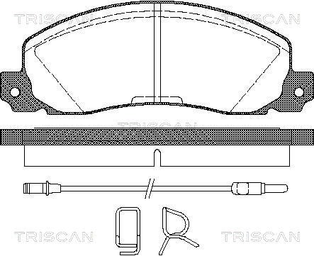 Brake Pad Set, disc brake TRISCAN 811025846