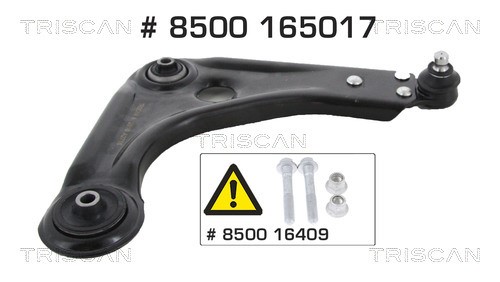 Control/Trailing Arm, wheel suspension TRISCAN 8500165017