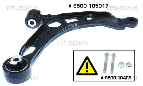 Control/Trailing Arm, wheel suspension TRISCAN 8500105017