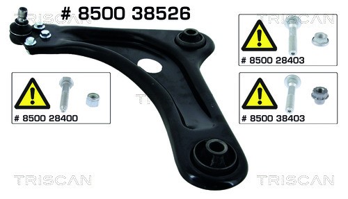 Control/Trailing Arm, wheel suspension TRISCAN 850038526