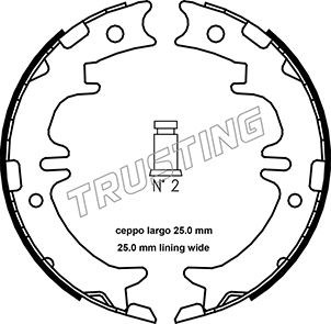 Brake Shoe Set, parking brake TRUSTING 115311