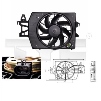Fan, engine cooling TYC 810-0034