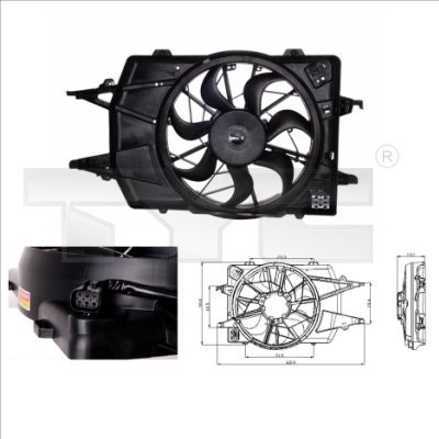 Fan, engine cooling TYC 810-0018