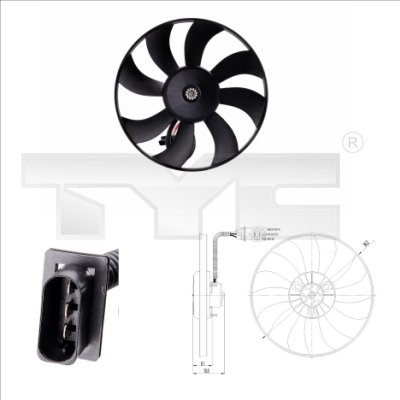 Fan, engine cooling TYC 837-0020