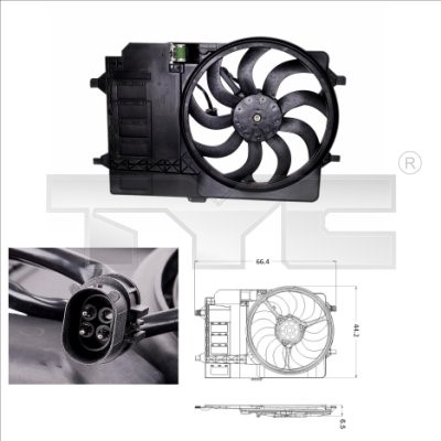 Fan, engine cooling TYC 803-0001