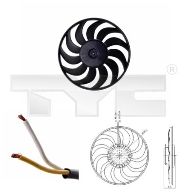 Fan, engine cooling TYC 802-0052