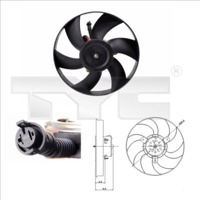 Fan, engine cooling TYC 831-0004