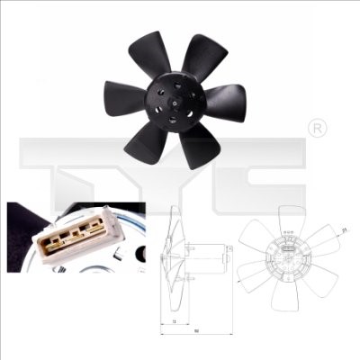 Fan, engine cooling TYC 831-0011
