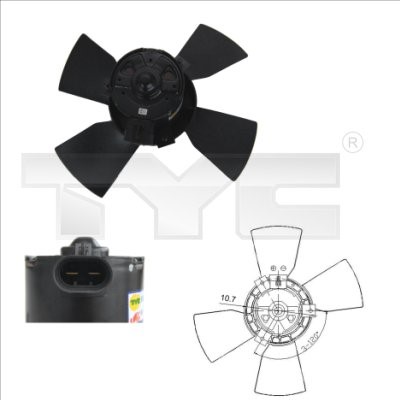 Fan, engine cooling TYC 825-0015