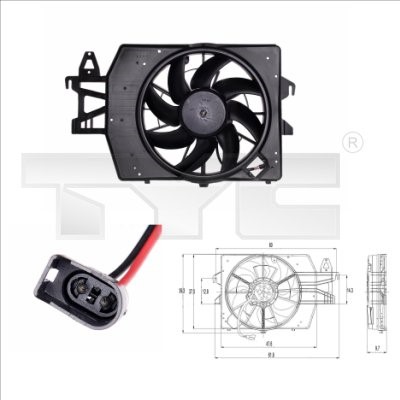 Fan, engine cooling TYC 810-0032