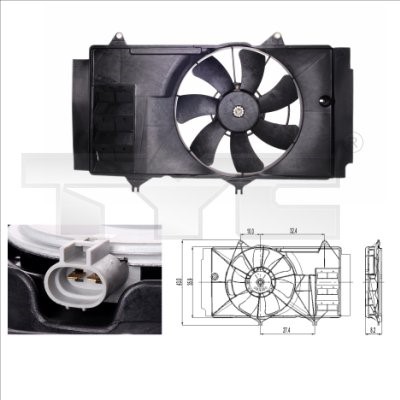 Fan, engine cooling TYC 836-0014