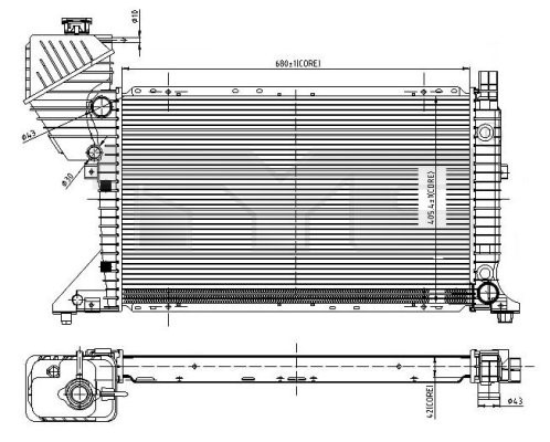 Radiator, engine cooling TYC 721-0010