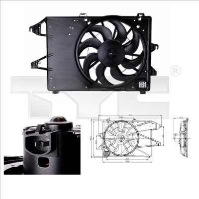 Fan, engine cooling TYC 810-0006