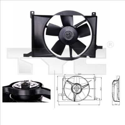 Fan, engine cooling TYC 825-0002