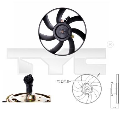 Fan, engine cooling TYC 831-0003